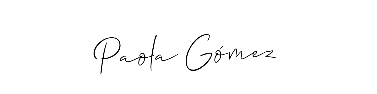 How to Draw Paola Gómez signature style? Allison_Script is a latest design signature styles for name Paola Gómez. Paola Gómez signature style 2 images and pictures png