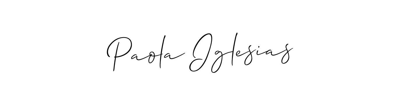 Make a short Paola Iglesias signature style. Manage your documents anywhere anytime using Allison_Script. Create and add eSignatures, submit forms, share and send files easily. Paola Iglesias signature style 2 images and pictures png