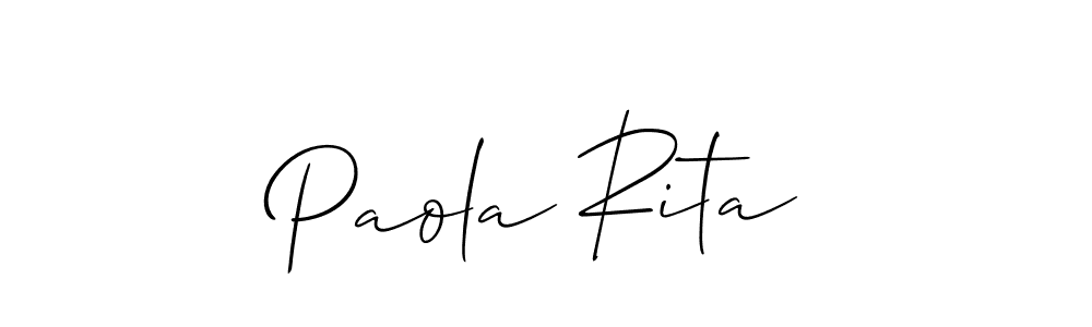 Use a signature maker to create a handwritten signature online. With this signature software, you can design (Allison_Script) your own signature for name Paola Rita. Paola Rita signature style 2 images and pictures png