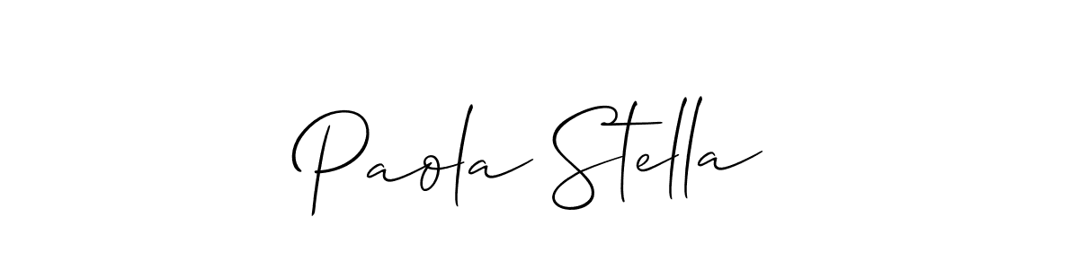 Design your own signature with our free online signature maker. With this signature software, you can create a handwritten (Allison_Script) signature for name Paola Stella. Paola Stella signature style 2 images and pictures png