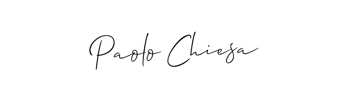 How to make Paolo Chiesa signature? Allison_Script is a professional autograph style. Create handwritten signature for Paolo Chiesa name. Paolo Chiesa signature style 2 images and pictures png