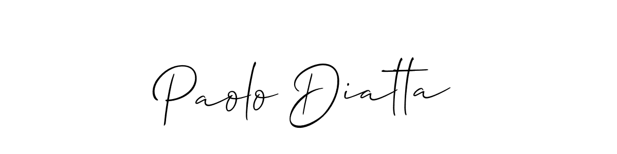 How to make Paolo Diatta signature? Allison_Script is a professional autograph style. Create handwritten signature for Paolo Diatta name. Paolo Diatta signature style 2 images and pictures png