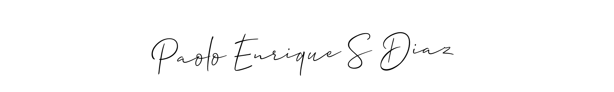 Also You can easily find your signature by using the search form. We will create Paolo Enrique S Diaz name handwritten signature images for you free of cost using Allison_Script sign style. Paolo Enrique S Diaz signature style 2 images and pictures png