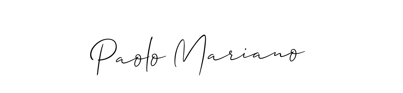 How to make Paolo Mariano signature? Allison_Script is a professional autograph style. Create handwritten signature for Paolo Mariano name. Paolo Mariano signature style 2 images and pictures png