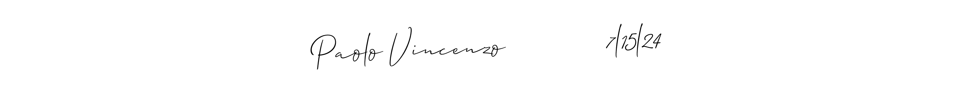 Paolo Vincenzo            7l15l24 stylish signature style. Best Handwritten Sign (Allison_Script) for my name. Handwritten Signature Collection Ideas for my name Paolo Vincenzo            7l15l24. Paolo Vincenzo            7l15l24 signature style 2 images and pictures png