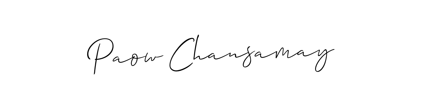 Once you've used our free online signature maker to create your best signature Allison_Script style, it's time to enjoy all of the benefits that Paow Chansamay name signing documents. Paow Chansamay signature style 2 images and pictures png