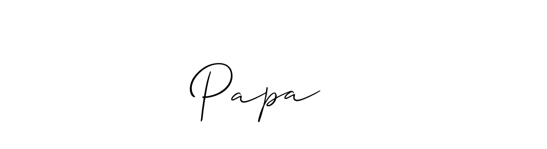 See photos of Papa ❤️ official signature by Spectra . Check more albums & portfolios. Read reviews & check more about Allison_Script font. Papa ❤️ signature style 2 images and pictures png