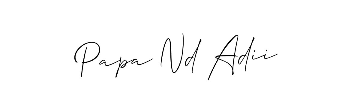 Papa Nd Adii stylish signature style. Best Handwritten Sign (Allison_Script) for my name. Handwritten Signature Collection Ideas for my name Papa Nd Adii. Papa Nd Adii signature style 2 images and pictures png