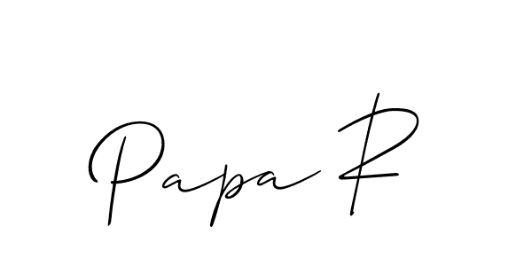 How to make Papa R signature? Allison_Script is a professional autograph style. Create handwritten signature for Papa R name. Papa R signature style 2 images and pictures png