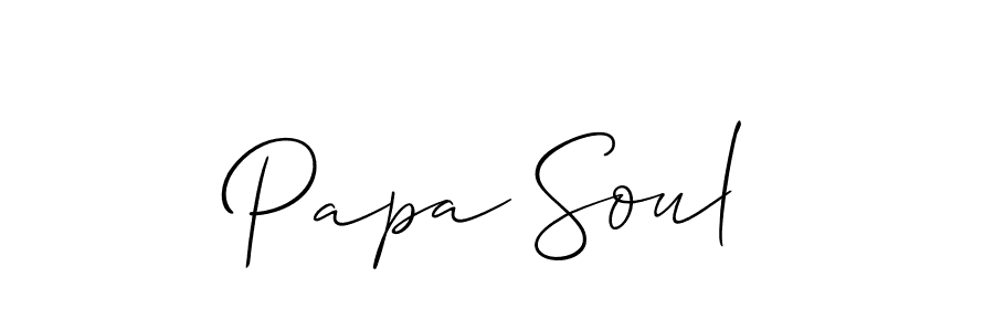 You should practise on your own different ways (Allison_Script) to write your name (Papa Soul) in signature. don't let someone else do it for you. Papa Soul signature style 2 images and pictures png