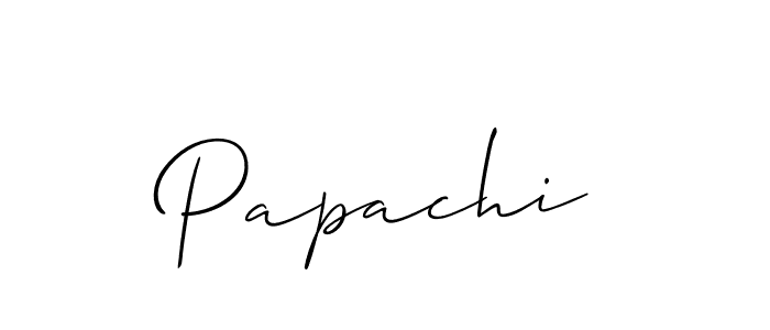 Also we have Papachi name is the best signature style. Create professional handwritten signature collection using Allison_Script autograph style. Papachi signature style 2 images and pictures png