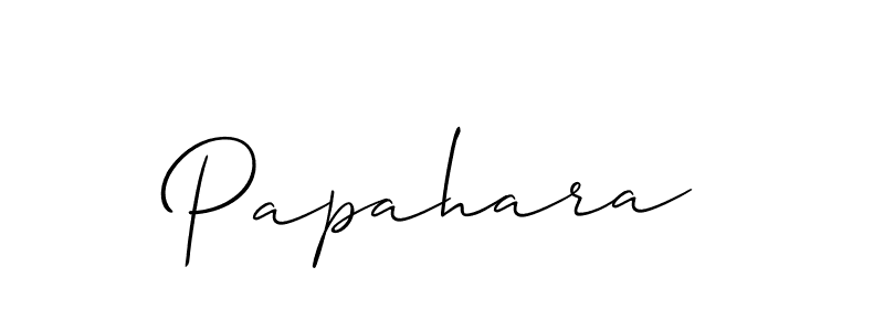 Papahara stylish signature style. Best Handwritten Sign (Allison_Script) for my name. Handwritten Signature Collection Ideas for my name Papahara. Papahara signature style 2 images and pictures png