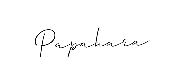 if you are searching for the best signature style for your name Papahara. so please give up your signature search. here we have designed multiple signature styles  using Allison_Script. Papahara signature style 2 images and pictures png