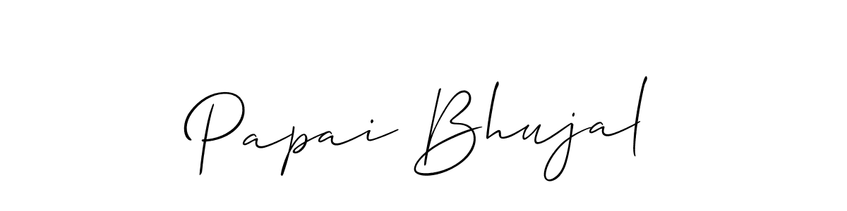 Similarly Allison_Script is the best handwritten signature design. Signature creator online .You can use it as an online autograph creator for name Papai Bhujal. Papai Bhujal signature style 2 images and pictures png