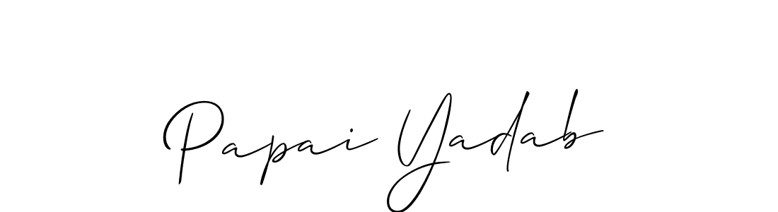 How to make Papai Yadab signature? Allison_Script is a professional autograph style. Create handwritten signature for Papai Yadab name. Papai Yadab signature style 2 images and pictures png