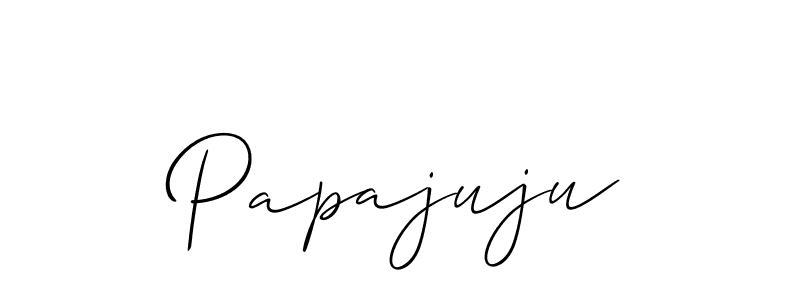 if you are searching for the best signature style for your name Papajuju. so please give up your signature search. here we have designed multiple signature styles  using Allison_Script. Papajuju signature style 2 images and pictures png