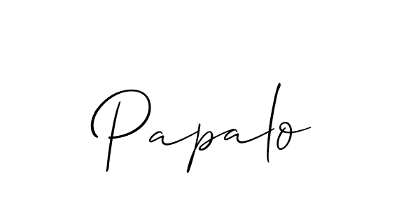Design your own signature with our free online signature maker. With this signature software, you can create a handwritten (Allison_Script) signature for name Papalo. Papalo signature style 2 images and pictures png