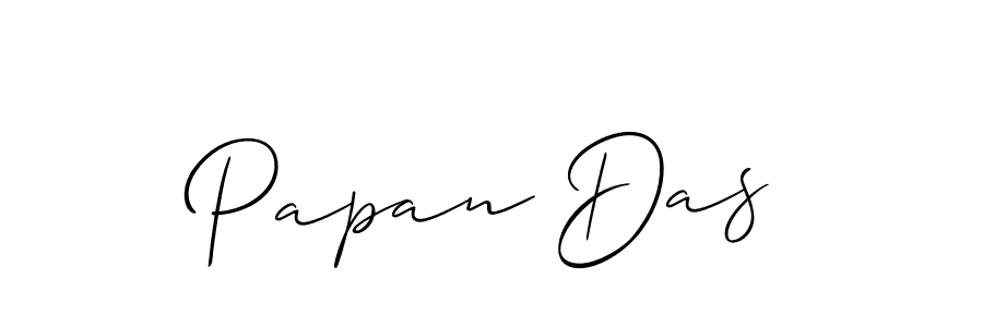 It looks lik you need a new signature style for name Papan Das. Design unique handwritten (Allison_Script) signature with our free signature maker in just a few clicks. Papan Das signature style 2 images and pictures png