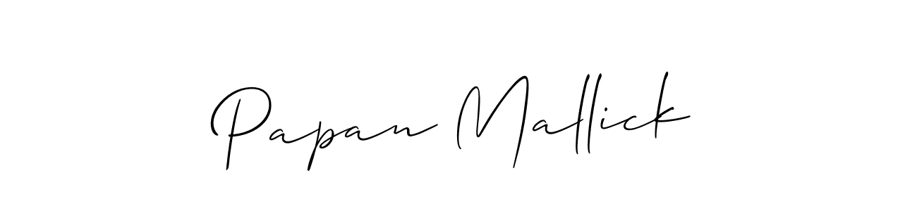 if you are searching for the best signature style for your name Papan Mallick. so please give up your signature search. here we have designed multiple signature styles  using Allison_Script. Papan Mallick signature style 2 images and pictures png