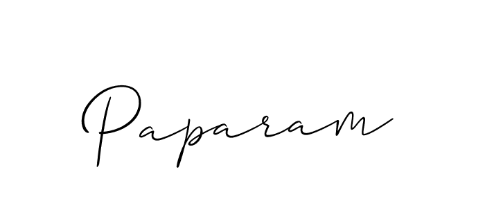 Use a signature maker to create a handwritten signature online. With this signature software, you can design (Allison_Script) your own signature for name Paparam. Paparam signature style 2 images and pictures png