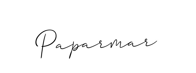 Create a beautiful signature design for name Paparmar. With this signature (Allison_Script) fonts, you can make a handwritten signature for free. Paparmar signature style 2 images and pictures png