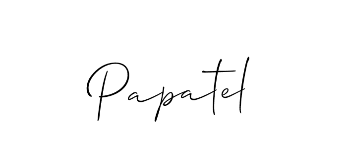 Best and Professional Signature Style for Papatel. Allison_Script Best Signature Style Collection. Papatel signature style 2 images and pictures png