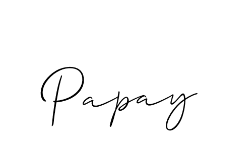 You should practise on your own different ways (Allison_Script) to write your name (Papay) in signature. don't let someone else do it for you. Papay signature style 2 images and pictures png