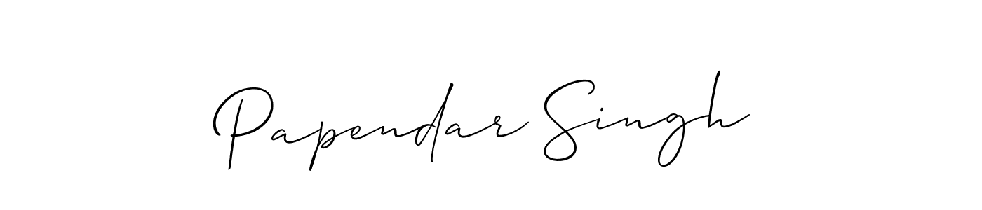 Use a signature maker to create a handwritten signature online. With this signature software, you can design (Allison_Script) your own signature for name Papendar Singh. Papendar Singh signature style 2 images and pictures png
