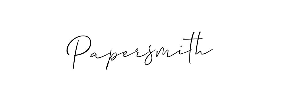 Design your own signature with our free online signature maker. With this signature software, you can create a handwritten (Allison_Script) signature for name Papersmith. Papersmith signature style 2 images and pictures png