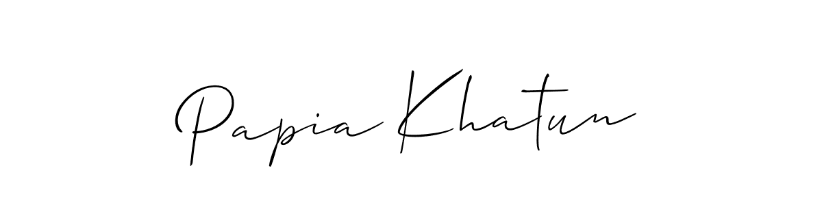 Best and Professional Signature Style for Papia Khatun. Allison_Script Best Signature Style Collection. Papia Khatun signature style 2 images and pictures png