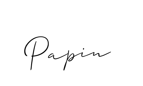 if you are searching for the best signature style for your name Papin. so please give up your signature search. here we have designed multiple signature styles  using Allison_Script. Papin signature style 2 images and pictures png