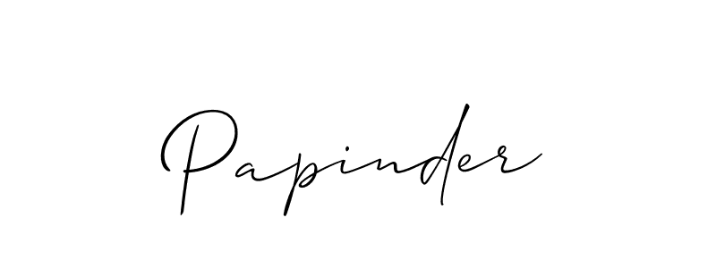 You should practise on your own different ways (Allison_Script) to write your name (Papinder) in signature. don't let someone else do it for you. Papinder signature style 2 images and pictures png