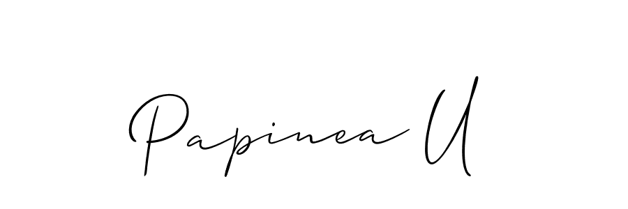 Once you've used our free online signature maker to create your best signature Allison_Script style, it's time to enjoy all of the benefits that Papinea U name signing documents. Papinea U signature style 2 images and pictures png