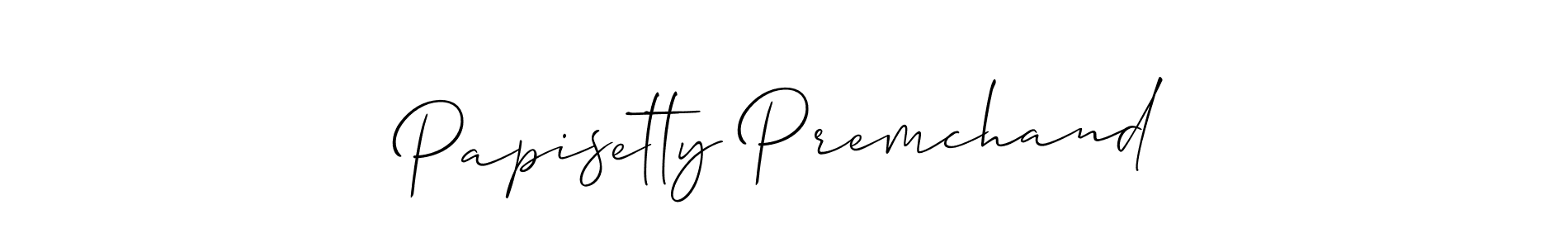 How to make Papisetty Premchand name signature. Use Allison_Script style for creating short signs online. This is the latest handwritten sign. Papisetty Premchand signature style 2 images and pictures png