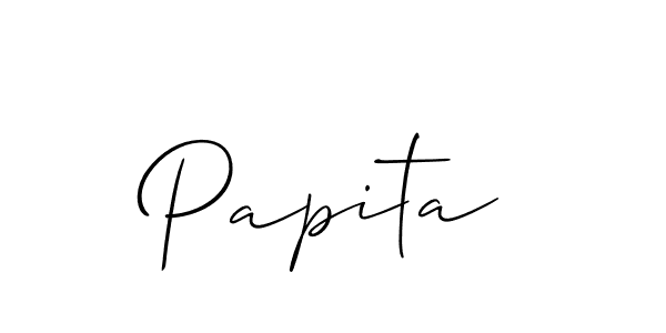 Make a beautiful signature design for name Papita. With this signature (Allison_Script) style, you can create a handwritten signature for free. Papita signature style 2 images and pictures png