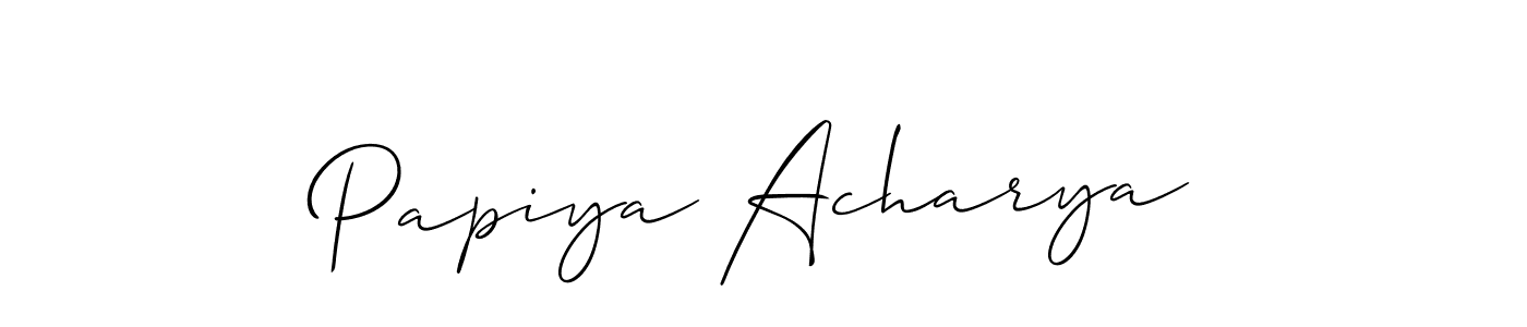 This is the best signature style for the Papiya Acharya name. Also you like these signature font (Allison_Script). Mix name signature. Papiya Acharya signature style 2 images and pictures png