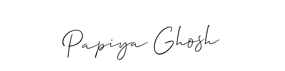 The best way (Allison_Script) to make a short signature is to pick only two or three words in your name. The name Papiya Ghosh include a total of six letters. For converting this name. Papiya Ghosh signature style 2 images and pictures png