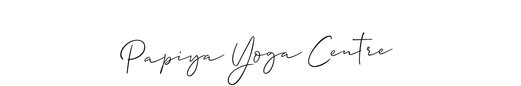 How to make Papiya Yoga Centre signature? Allison_Script is a professional autograph style. Create handwritten signature for Papiya Yoga Centre name. Papiya Yoga Centre signature style 2 images and pictures png