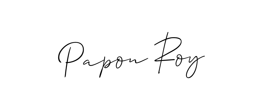 How to make Papon Roy signature? Allison_Script is a professional autograph style. Create handwritten signature for Papon Roy name. Papon Roy signature style 2 images and pictures png