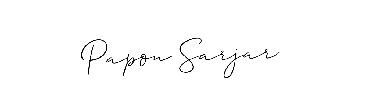 Make a beautiful signature design for name Papon Sarjar. Use this online signature maker to create a handwritten signature for free. Papon Sarjar signature style 2 images and pictures png