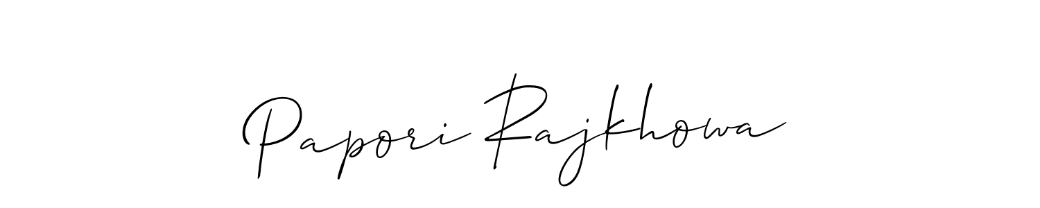 You should practise on your own different ways (Allison_Script) to write your name (Papori Rajkhowa) in signature. don't let someone else do it for you. Papori Rajkhowa signature style 2 images and pictures png