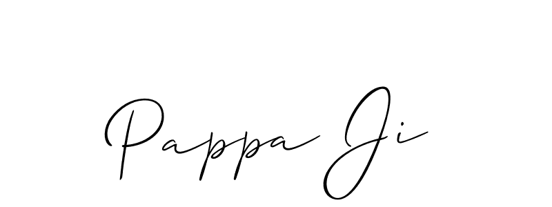 Make a beautiful signature design for name Pappa Ji. With this signature (Allison_Script) style, you can create a handwritten signature for free. Pappa Ji signature style 2 images and pictures png
