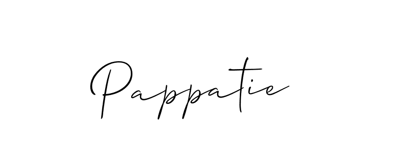 Design your own signature with our free online signature maker. With this signature software, you can create a handwritten (Allison_Script) signature for name Pappatie. Pappatie signature style 2 images and pictures png