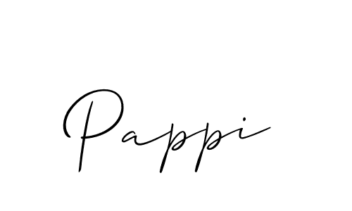 Pappi stylish signature style. Best Handwritten Sign (Allison_Script) for my name. Handwritten Signature Collection Ideas for my name Pappi. Pappi signature style 2 images and pictures png