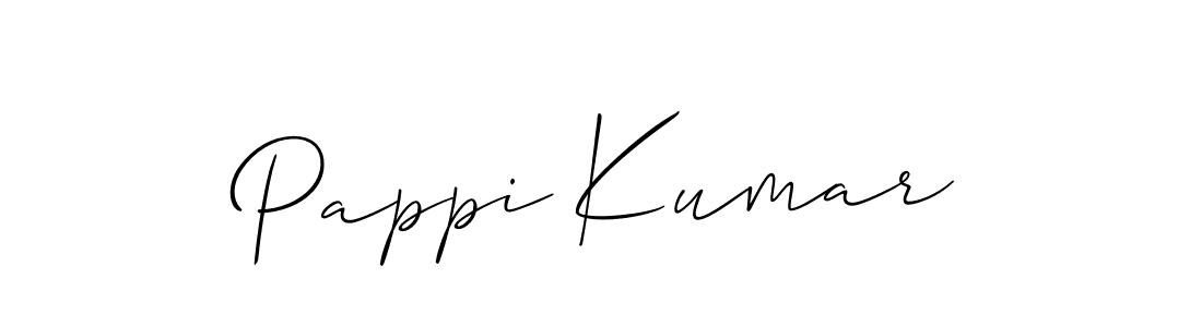 Allison_Script is a professional signature style that is perfect for those who want to add a touch of class to their signature. It is also a great choice for those who want to make their signature more unique. Get Pappi Kumar name to fancy signature for free. Pappi Kumar signature style 2 images and pictures png