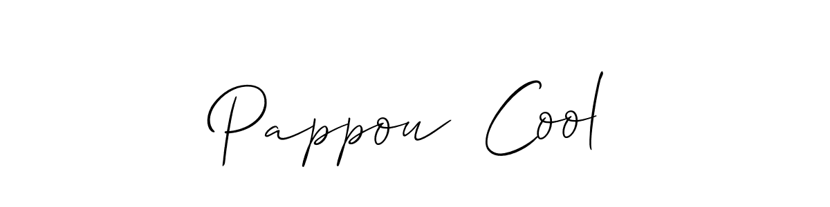 Use a signature maker to create a handwritten signature online. With this signature software, you can design (Allison_Script) your own signature for name Pappou  Cool. Pappou  Cool signature style 2 images and pictures png