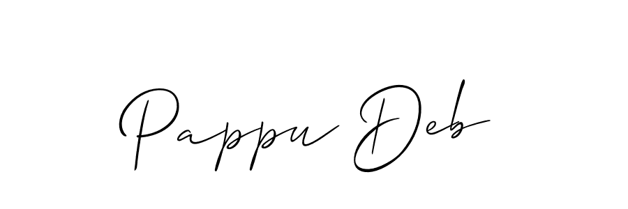 The best way (Allison_Script) to make a short signature is to pick only two or three words in your name. The name Pappu Deb include a total of six letters. For converting this name. Pappu Deb signature style 2 images and pictures png