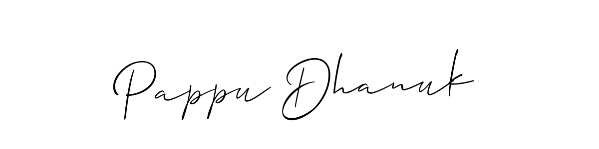 Make a short Pappu Dhanuk signature style. Manage your documents anywhere anytime using Allison_Script. Create and add eSignatures, submit forms, share and send files easily. Pappu Dhanuk signature style 2 images and pictures png