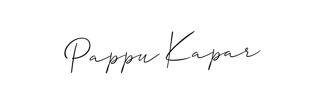 Use a signature maker to create a handwritten signature online. With this signature software, you can design (Allison_Script) your own signature for name Pappu Kapar. Pappu Kapar signature style 2 images and pictures png