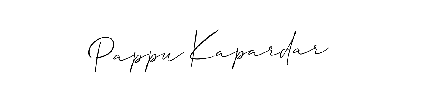Also You can easily find your signature by using the search form. We will create Pappu Kapardar name handwritten signature images for you free of cost using Allison_Script sign style. Pappu Kapardar signature style 2 images and pictures png